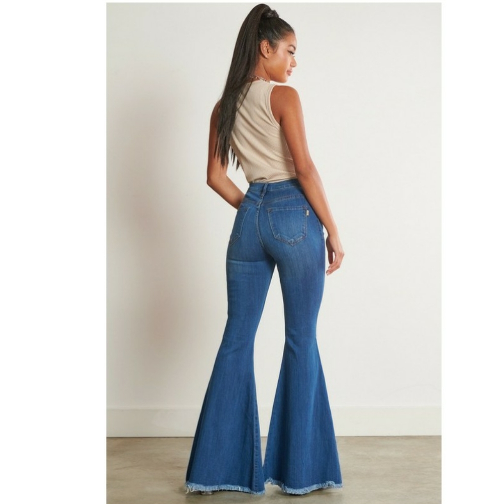 High waisted flare distressed jeans - Picture 5 of 5
